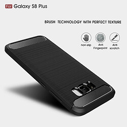 Wewoo Coque noir pour Samsung Galaxy S8 + / G9550 Texture de fibre de carbone brossé antichoc TPU Housse de protection pas cher