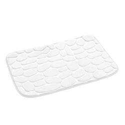 Avis Douceur D'Interieur Tapis de bain à mémoire de forme Galet - 50 x 80 cm - Blanc