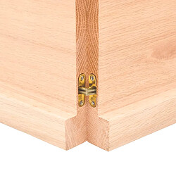 Acheter vidaXL Étagère murale 120x30x(2-4) cm bois de chêne massif non traité