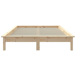 Maison Chic Lit adulte - Lit simple Cadre de lit,Structure du lit Contemporain 180x200 cm Super King bois de pin massif -MN32692 pas cher