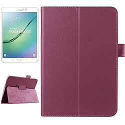 Wewoo Housse Étui Violet pour Samsung Galaxy Tab S2 8.0 / T715 Litchi Texture Horizontal Flip couleur solide Smart Case en cuir avec deux pliage titulaire & Fonction Sleep / Wake-up