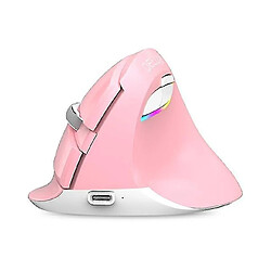 Universal Yyh-neire souris silencieuse cliquez sur des souris d'ordinateur vertical (rose)