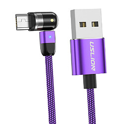 540 Câble USB De Chargement Magnétique 360180 Violet 1m Micro USB pas cher