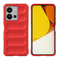 Htdmobiles Coque pour Vivo Y22 / Y22s / Y35 - housse etui silicone gel fine + film ecran - ROUGE