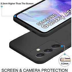 Coque Pour Samsung Galaxy A55 5G Silicone Noir + Verre Trempe Little Boutik©