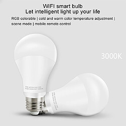 Acheter Wewoo Ampoule LED connectée E27 - intelligente WiFi à changement de couleur 10 W, 14 DEL 3000K + RGB 1050 LM Fonctionne avec Alexa et Google Home, CA 230V