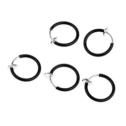 5pcs faux clip sur le nez oreille septum lèvre sourcil anneau d'oreille pas-piercing noir pas cher