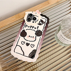 GUPBOO Étui pour iPhone12 Graffiti Bizan Cat Fun Phone Case Simple Cartoon Femme