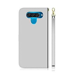 Avis Wewoo Housse Coque Etui à rabat horizontal en surface imitation miroir pour LG Q60 avec porte-cartes et emplacements de cartes ainsi que portefeuille et lanière argent