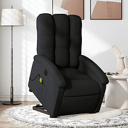 vidaXL Fauteuil inclinable de massage électrique Noir Tissu