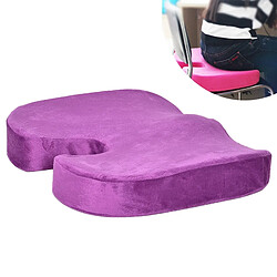 Wewoo Coussin de fesses de santé de voiture anti-hémorroïdes de mousse de mémoire de rebond en forme de Wtaille 45x35x7cm pourpre