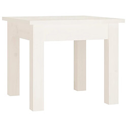 vidaXL Table basse Blanc 35x35x30 cm Bois massif de pin