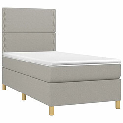 Avis Sommier à lattes,Cadre à lattes de lit et matelas et LED pour Adulte Gris clair 100x200 cm -MN91465