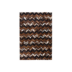 Acheter Beliani Tapis marron aux motifs à chevron 160 x 230 cm BALAT