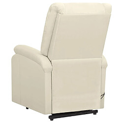 Avis vidaXL Fauteuil de massage Crème Tissu