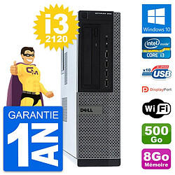 PC Dell OptiPlex 990 DT Intel i3-2120 RAM 8Go Disque Dur 500Go Windows 10 Wifi - Occasion