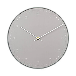 Mes Horloge ronde 30 cm en plastique gris et blanc