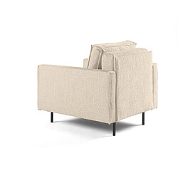 Avis Lisa Design Charlie - fauteuil - pieds hauts - en tissu velours relief