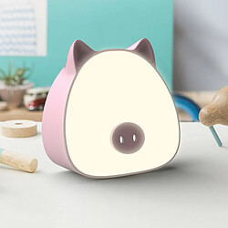 Universal Mini veilleuse mignonne lampe cochon avec capteur tactile rechargeable changement de couleur chambre enfant PAK55 | pas cher