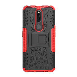 Wewoo Coque Renforcée de protection antichoc PC + TPU pour OPPO F11 Pro avec support rouge