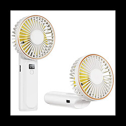 Acheter Ventilateur Portatif, Mini Ventilateur Portable 3600mAh, 6 Vitesses Réglables, Petit Ventilateur Personnel, Mini Ventilateur De Bureau Pliable Blanc