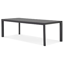 Alterego Table de jardin extensible 'SAMUI' en aluminium gris foncé - 180(240)x100 cm pas cher