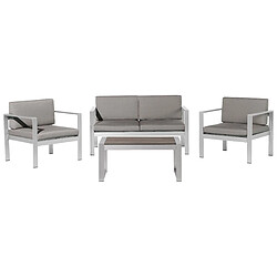 Beliani Set de jardin SALERNO Aluminium Gris foncé