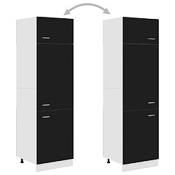 Avis vidaXL Armoire réfrigérateur Noir 60x57x207 cm Bois d'ingénierie