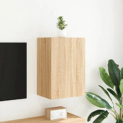 Avis Maison Chic Meuble TV, Banc TV pour salon, Meuble de rangement mural chêne sonoma 40,5x30x60 cm bois d'ingénierie -GKD14424