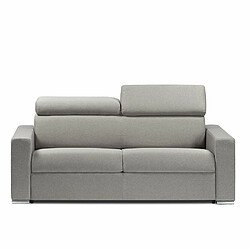 Inside 75 Canapé convertible EXPRESS SIDNEY sommier lattes 160cm matelas 16cm tissu gris clair