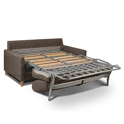 Avis Inside 75 Canapé convertible OGGETTO matelas 16 cm système express sommier lattes 120cm RENATONISI velours marron