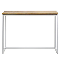 Ds Meubles Table Console Icub 30x120x80cm Blanc pas cher