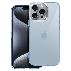 Avizar Coque pour iPhone 16 Pro Souple Design Fumé Contour Caméra Métallisé Bleu Pâle