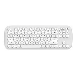 YP Select Mini clavier et souris sans fil ensemble clavier et souris Bluetooth rond - blanc