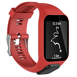 Bracelet en silicone souple rouge pour votre TomTom Sport Runner 2/3