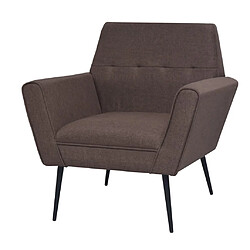 vidaXL Fauteuil marron acier et tissu