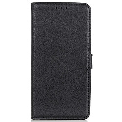 Etui en PU texture litchi noir pour votre Samsung Galaxy A03 (166.5 x 75.98 x 9.14mm)