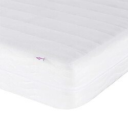 Vidaxl Lit avec matelas gris clair 80x200 cm tissu pas cher