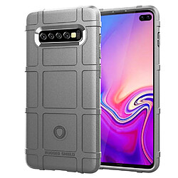 Wewoo Coque Souple Housse en silicone à couverture totale pour de protection antichoc Galaxy S10 + Gris