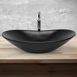 Avis ML DESIGN MODERN LIVING Lavabo en céramique noir mat vasque à poser pour salle de bain 630x360x155 mm