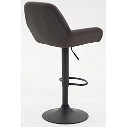 Non Lot de 2 tabourets de bar Braga tissu noir pas cher