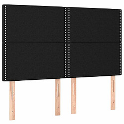 Acheter Maison Chic Tête de lit moderne à LED lumineuse pour chambre - Décoration de lit Noir 144x5x118/128 cm Tissu -MN80031