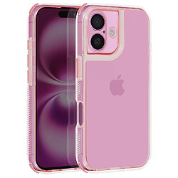 Avizar Coque pour iPhone 16 Plus Coins Antichoc Bumper Rose Champagne