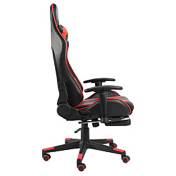 Avis Maison Chic Chaise de jeu, Chaise gaming pivotante avec repose-pied, Fauteuil gamer,Chaise de Bureau Rouge PVC -GKD51749