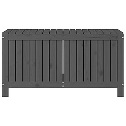 Helloshop26 Coffre boîte meuble de jardin rangement 115 x 49 x 60 cm bois de pin gris 02_0013078