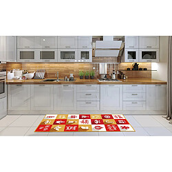 Alter Tapis de cuisine, 100% Made in Italy, Tapis antitache avec impression numérique, Tapis antidérapant et lavable, Modèle Altagracia, 140x52 cm