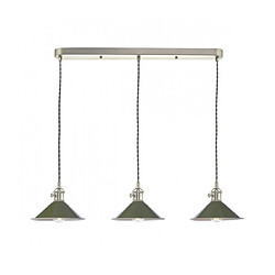 Luminaire Center Suspension Hadano Chrome antique 3 ampoules 117cm