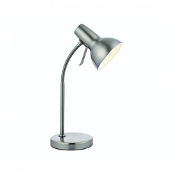 Endon Lampe de table Amalfi en Acier, Plaque de nickel satiné et blanc brillant