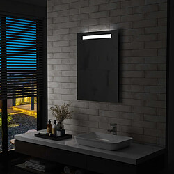 Decoshop26 Miroir mural à LED pour salle de bains 60 x 80 cm DEC022590