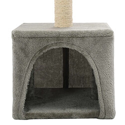 vidaXL Arbre à chat avec griffoirs en sisal 55 cm Gris pas cher